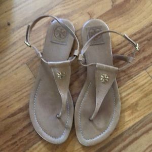 Tan Tory Burch Sandals